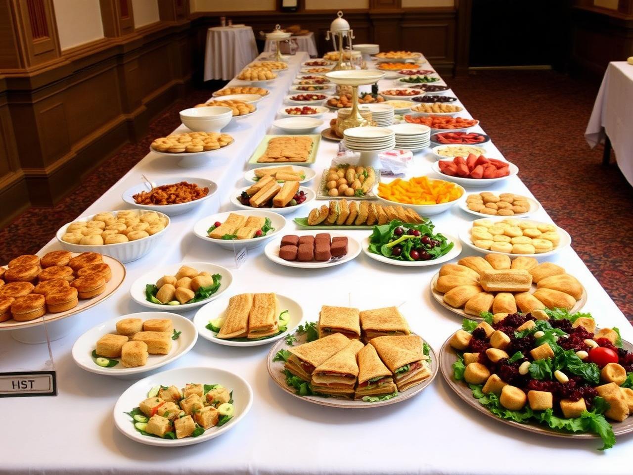 Hot and cold buffets by arrangement